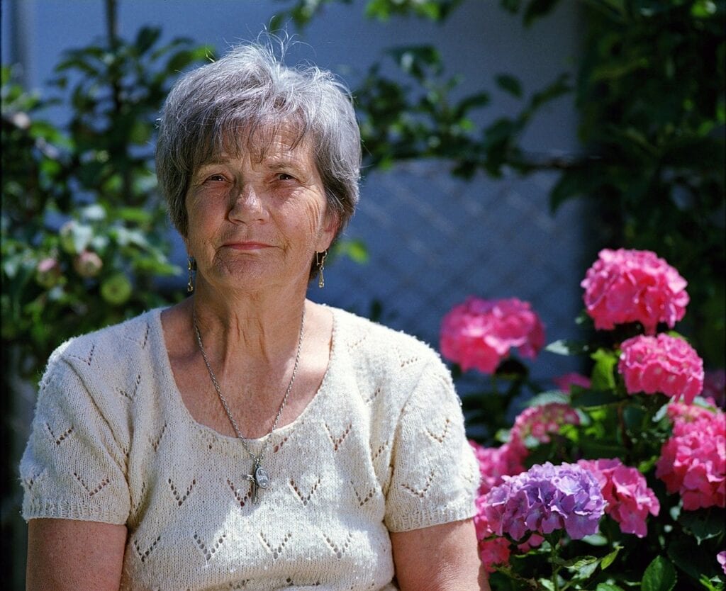 granny, elder, flower